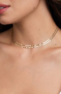 Jewelry Double Strand Petite Nude Choker