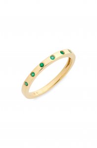 El Mar Emerald Stacking Ring