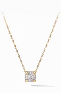 Chatelaine® Pendant Necklace in 18K Gold & Pavé Diamonds