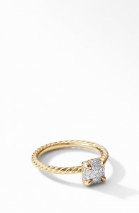Chatelaine® Ring in 18K Gold with Pavé Diamonds
