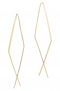 Flat Kite Upside Down Hoop Earrings