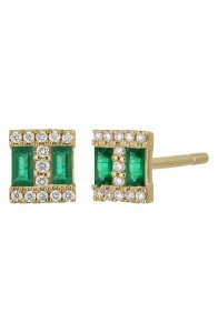 El Mar Emerald & Diamond Earrings