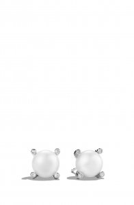 Pearl & Diamond Stud Earrings