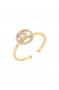 Halo Zodiac Sign Diamond Ring