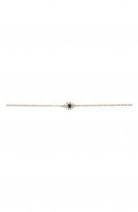 Diamond & Sapphire Evil Eye Chain Bracelet