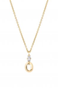 XS Knife Edge Diamond Pendant Necklace