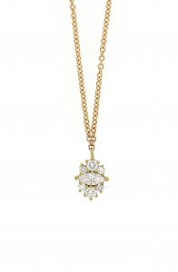 Getty Diamond Crown Cluster Pendant Necklace