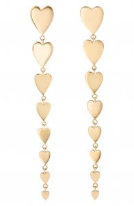 Graduating Dangle Heart Earrings