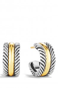 'Cable Classics' Hoop Earrings with Gold