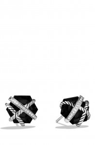 Cable Wrap Earrings with Semiprecious Stones & Diamonds