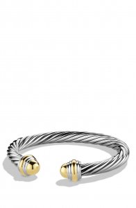 Cable Classics Bracelet with 14K Gold, 7mm