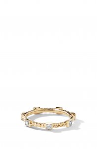 Paveflex Ring with Diamonds in 18K Gold, 2.7mm
