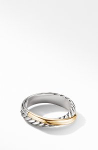 Crossover Ring with 18K Yellow Gold