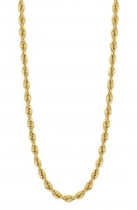 Men's 14K Gold Rope Chain Necklace