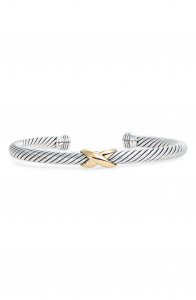 X Bracelet with Gold