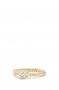 Solari Station Ring with Diamonds in 18K Gold