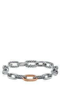 Madison Chain Bracelet wth 18K Rose Gold, 8.5mm
