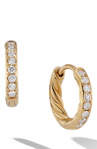 Sculpted Cable Huggie Hoop Earrings