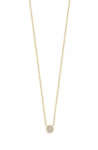 Simple Obsession Pavé Diamond Disc Pendant Necklace
