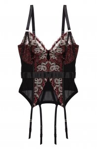 Dakota Lace Teddy with Garter Straps