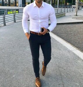 Pantaloni barbati eleganti bleumarin ZR A2116 B1-1.2