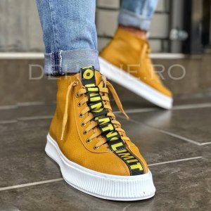 Ghete barbati inalti mustar ZR A6305 A13-4