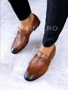 Pantofi barbati din piele naturala A6658 100-2 E