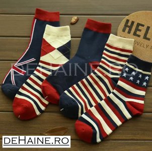 Set 5 sosete cu imprimeu A8841