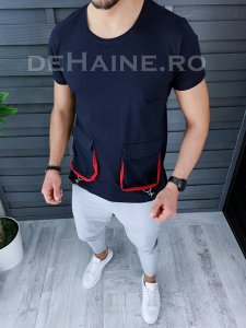 Tricou barbati slim fit asimetric ZR A9158 P5-1.3