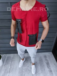 Tricou barbati slim fit asimetric ZR A9270 P10-2.1