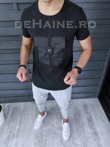Tricou barbati slim fit asimetric ZR A9283 V3-1