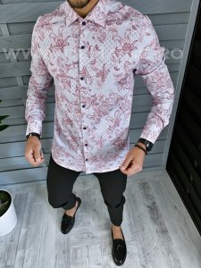 Camasa barbati grena slim fit A4427 W7-2.3.4