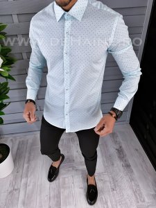Camasa barbati eleganta cu imprimeu slim fit A5836 W18-2.1
