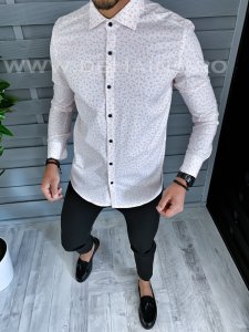 Camasa barbati cu imprimeu slim fit A5840 W14-1.2.3