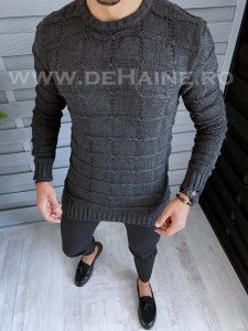 Pulover barbati gros slim fit gri ZR T3563 P18-2.2