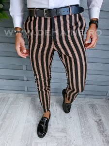 Pantaloni barbati eleganti in dungi B1883 7-2 E F6-5.1