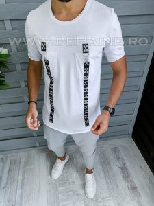 Tricou barbati alb slim fit Vagabond B1969 P11-4.1