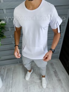 Tricou barbati alb slim fit Vagabond B1962 K5