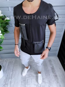 Tricou barbati negru slim fit Vagabond B1960 V5-2.3 4