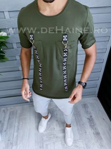 Tricou barbati kaki slim fit Vagabond B1969 P8-5.2