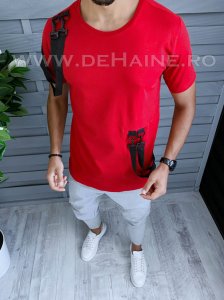 Tricou barbati rosu slim fit Vagabond B1968 P11-3.2