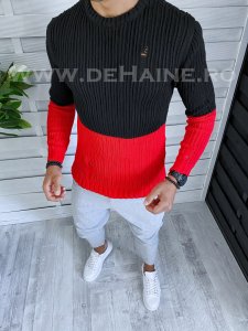 Pulover barbati gros slim fit rosu T3577 i18-2