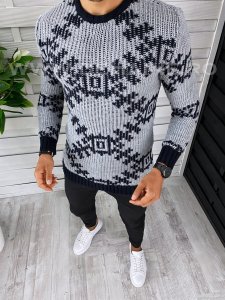 Pulover barbati gros slim fit bleumarin ZR T3623 i7-5*