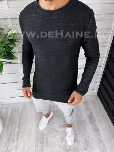 Pulover barbati gros slim fit negru T3652 106-2