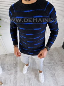 Pulover barbati gros slim fit bleumarin T3622 4-6