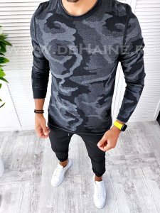 Bluza barbati neagra slim fit T3705 O6-3.1 /X8-5