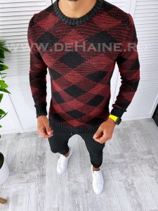 Pulover barbati gros negru slim fit T3635 85-2