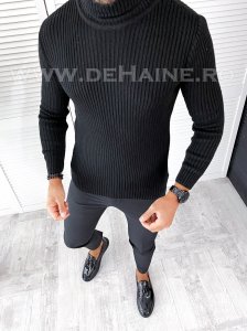 Helanca barbati slim fit neagra B2526 4-3