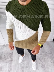 Pulover barbati gros slim fit maro T3602 P20-1.2