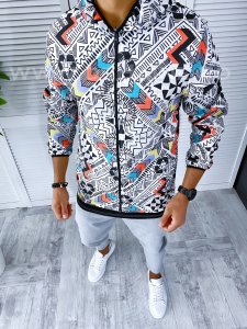 Geaca barbati de toamna cu imprimeu din fas subtire B2510 O5-2